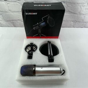 Elegant EMG-04 Podcasting Directional Microphone Kit for Podcast or Social Media